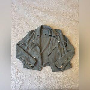 Blank NYC Light Blue Faux Suede Jacket